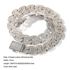 1-100 Niche design flower zircon infinite chain necklace trendy brand versatile high-end hip-hop accessories