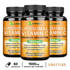 Liposomal Vitamin C 1600mg - Promotes Collagen Production, Immune Support, Powerful Antioxidant Supplement