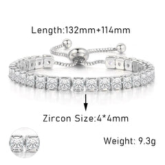 PAVOI 14k Gold Plated Tennis Bracelets for Women - Paperclip Link Chain and Cubic Zirconia Gold Bracelet - Trendy Bridal Jewelry
