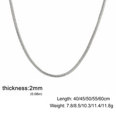 PAVOI Waterproof Chain Necklaces for Women - 14K Gold Plated Flat Curb, Herringbone, Snake, Rope, Chunky Paperclip, CZ Cuban Link & Figaro Layering Chains Necklaces - Stainless Steel Jewelry