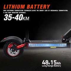 Trottinette électrique FREEBOY J01 Moteur puissant 800W Batterie 48V15AH Vitesse max 40KM/H Trottinette électrique Pneu 10 pouces pour Adulte Trottinette urbaine