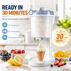 Machine à crème glacée molle pour la maison, Sorbetière 1 litre avec bol réfrigérant, 20-30 min pour une crème glacée maison rapide