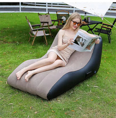 Mother’s Day gift S-Shaped Lounger (with Air Pump) — Portable PVC Sofa Bed, Versatile Indoor/Outdoor Air Cushion Chair; Ideal for Patios, Gardens, Beaches, and Leisure Areas; Modern Backrest Chair & Travel Seat