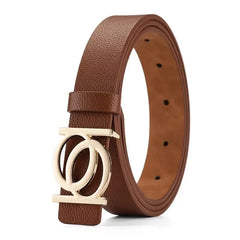 Leather Belt Alloy Buckle Men Business Attire