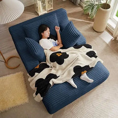 80 Zoll Chaiselongue für Innenbereiche, überdimensionales gepolstertes Sofabett aus Cord ohne Gestell, tiefes Schlafsofa Lesesessel, Cl