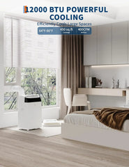 Adoolla 12000 BTU Portable Air Conditioner With Dehumidifier And Fan