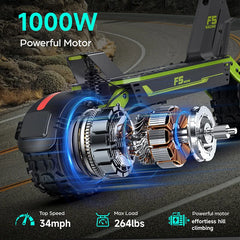Trottinette électrique Gokeep F5 11" Moteur 1000W Suspension intégrale Trottinette électrique 52V 20AH Autonomie max 70Km Charge 120Kg