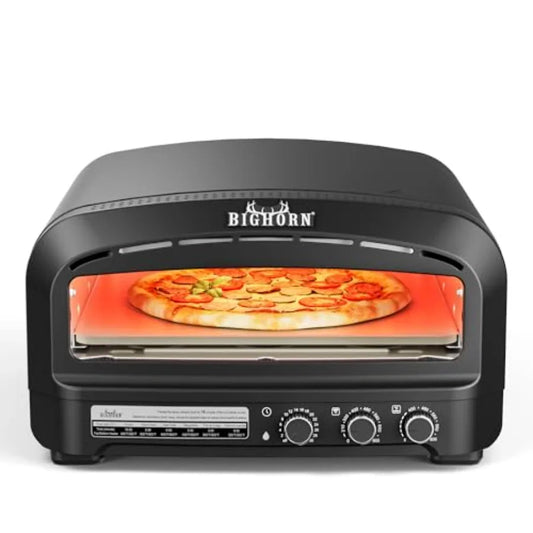 Pizza Oven Indoor, 14" Electric Countertop Pizza Oven with 6 Modes, Heats up to 850°F Pizza Maker, Flip-Up Design Pizza Cooker