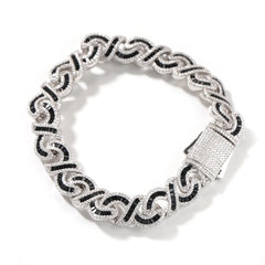 1-100 Niche design flower zircon infinite chain necklace trendy brand versatile high-end hip-hop accessories