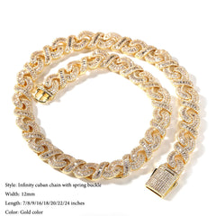 1-100 Niche design flower zircon infinite chain necklace trendy brand versatile high-end hip-hop accessories