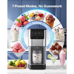 SucceBuy 7-in-1 Ice Cream Maker for Gelato Sorbet Milkshake Homemade Ice-Cream Machine with One-Touch Mix-in + Respin for Smooth