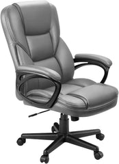 Furmax Office Executive Chair High Back Adjustable Managerial Home Desk Chair Swivel Computer PU Leather Chair Lumbar Support