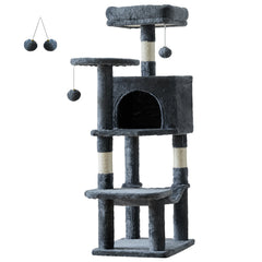 JHK Cat Tree Tall Multi Cat Climbing Tower With Natural Sisal Posts Indoor