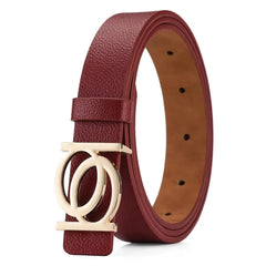 Leather Belt Alloy Buckle Men Business Attire