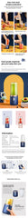 Tragbarer Mixer Flasche Elektrisch 6 Klingen Multifunktions-Entsafter Frischsaft Smoothie Mixer Eiscrasher Lebensmittelprozessor