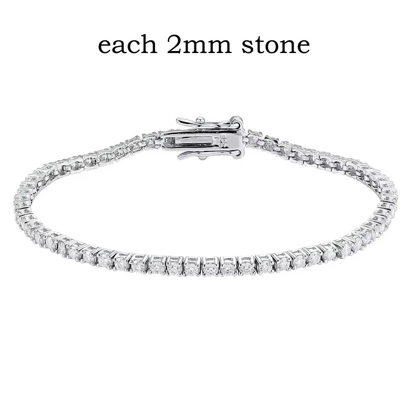Tennisarmband aus rhodiniertem 925er Silber – 2mm