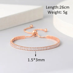PAVOI 14k Gold Plated Tennis Bracelets for Women - Paperclip Link Chain and Cubic Zirconia Gold Bracelet - Trendy Bridal Jewelry