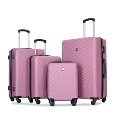 4-teiliges Hartschalenkoffer-Set, leicht, mit TSA-Schloss und Spinner-Rädern, Blau