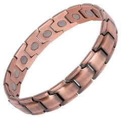 Pure Copper Magnetic Bracelet for Men – 3500 Gauss Magnets, Adjustable & Hypoallergenic. Stylish Wellness Gift for Him, Relieve Fatigue & Boost Energy, is a jewelry magnetic bracelet for daily wear and activities,Father's Day Gift