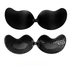 PUFF Adhesive Bra – No.1 Push-up Sticky Bra, Waterproof & Sweat-proof Invisible Bra, Reusable Silicone Adhesive Bra for Women, Includes Storage Board & Replaceable Pads