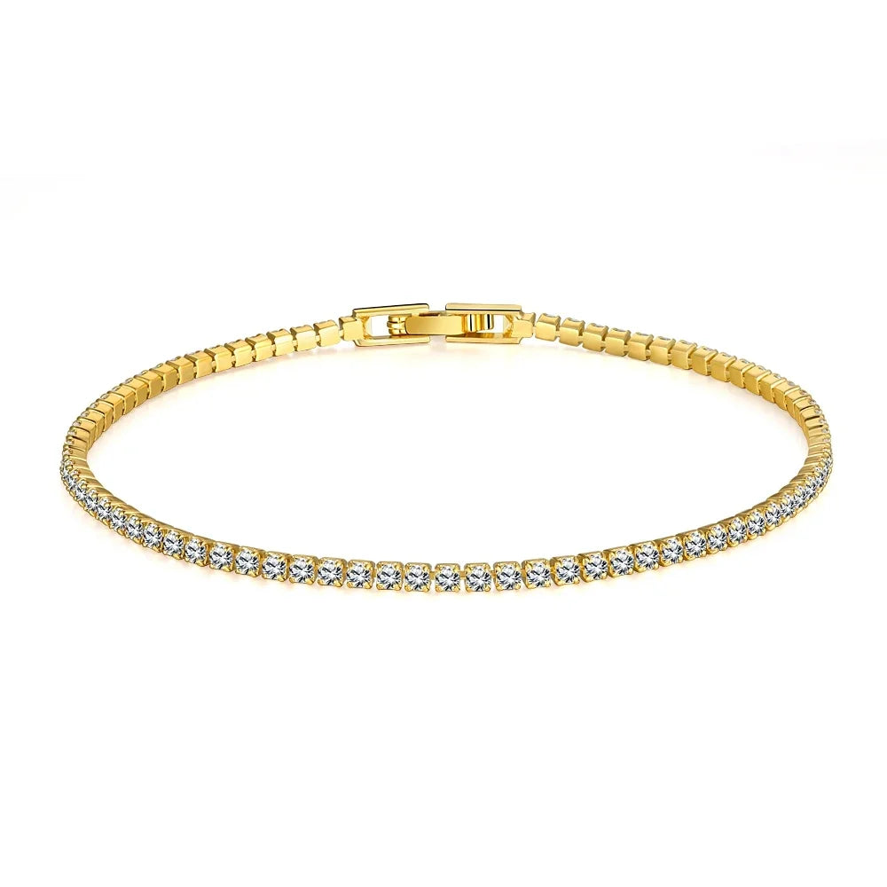 Tennis Bracelet in Rhodium Plating on 925 Silver - 2mm