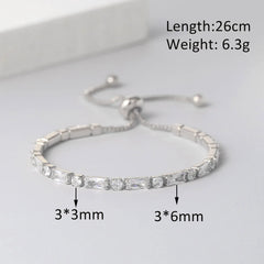 PAVOI 14k Gold Plated Tennis Bracelets for Women - Paperclip Link Chain and Cubic Zirconia Gold Bracelet - Trendy Bridal Jewelry