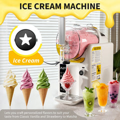 Ice Cream Machine Frozen Drink Maker, Slushie Machine for Home - Slushy Machine Maker No Ice Needed Self Cleaning, 5 Preset for Soft Serve Ice Cream, Slushie, Margarita, Frappés, Milkshake