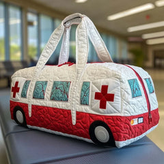Joyful Miles Quilted Duffle Bag, Colorful Weekender Travel Tote, Overnight Carry On Gym Bag