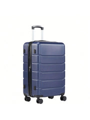 Set of 3 Hardside Luggage, Expandable Rolling Luggage with TSA Lock and Spinner Wheels, Blue