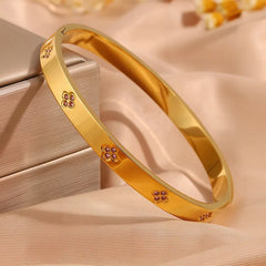 ZAKOL Ensemble de 5/1 Bracelets Scintillants en Acier Inoxydable Incrustés de Zircon pour Femme, Bracelets Joncs Empilables, Bijoux Tendance qui ne se Décolorent pas, Idée Cadeau