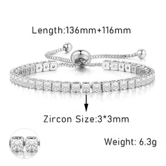 PAVOI 14k Gold Plated Tennis Bracelets for Women - Paperclip Link Chain and Cubic Zirconia Gold Bracelet - Trendy Bridal Jewelry