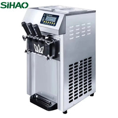 Machine à crème glacée molle commerciale SIHAO - Système de pré-refroidissement, grande capacité portable 18 L/H pour food trucks et glaciers