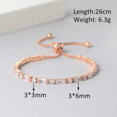 PAVOI 14k Gold Plated Tennis Bracelets for Women - Paperclip Link Chain and Cubic Zirconia Gold Bracelet - Trendy Bridal Jewelry