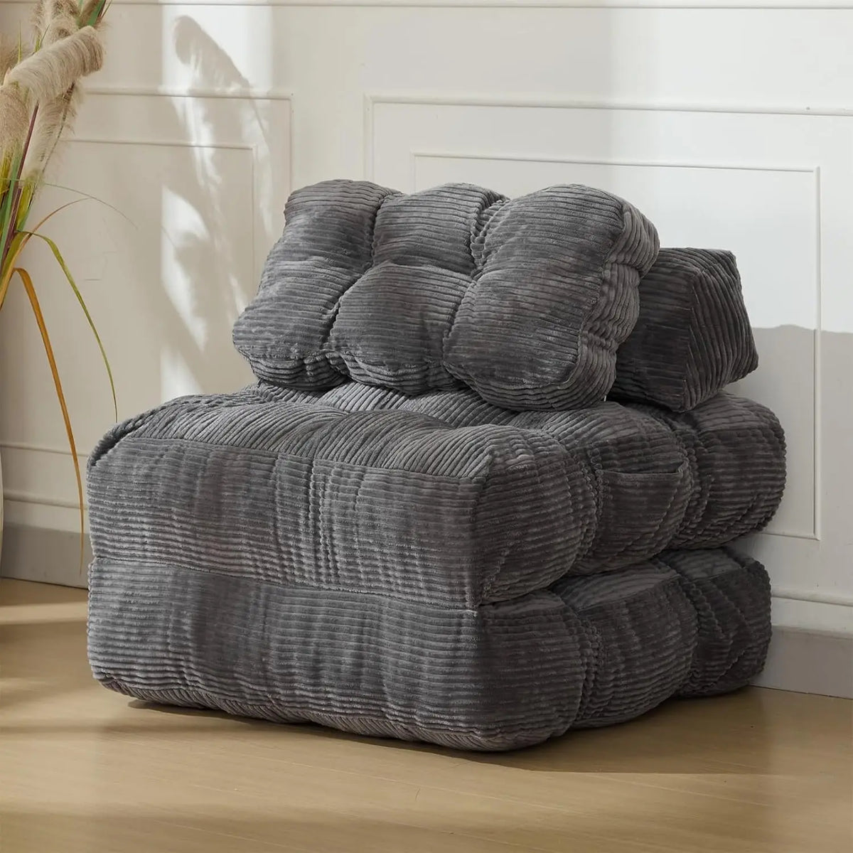 3-in-1 34" Folding Sofa Bed with Pillow Boneless Matress with Back Support Comfy Portable Convertible Sleeper Chair Floor Sofa