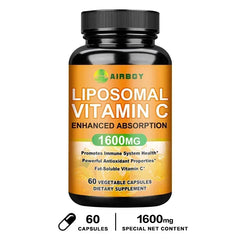 Liposomal Vitamin C 1600mg - Promotes Collagen Production, Immune Support, Powerful Antioxidant Supplement