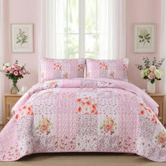 【Sommerlaune】Walflotte Wendedecken, leichte Boho-Tagesdecken mit Druckmuster, Bettüberwurf-Set mit 2 Kissenbezügen für King/Queen-Size, 1 Kissenbezug für Twin-Size, weich für alle Jahreszeiten