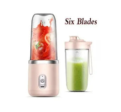 Tragbarer Mixer Flasche Elektrisch 6 Klingen Multifunktions-Entsafter Frischsaft Smoothie Mixer Eiscrasher Lebensmittelprozessor