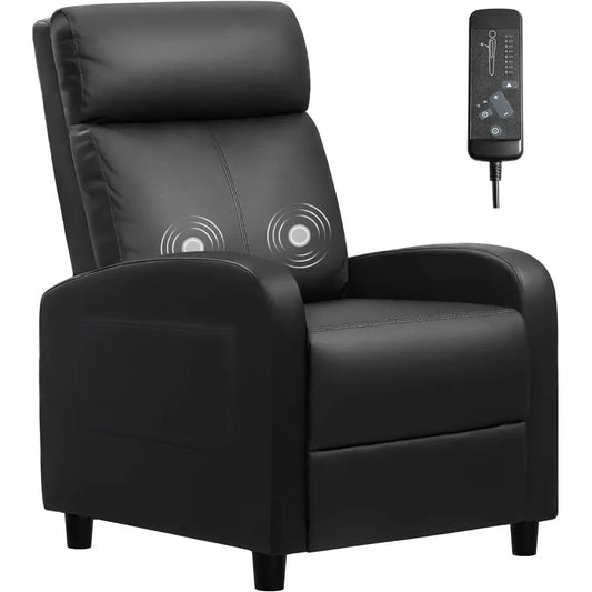 Recliner Chair for Living Room, Massage Recliner Single Sofa Home Theater Adjustable Modern Reclining Chair with Padded Seat Backrest for Adults