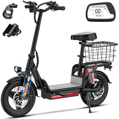 IScooter DX5 Elektroroller, 48V 15.6Ah Akku, 1500W Motor, 15 Zoll Tubeless Reifen, 55Km/h Höchstgeschwindigkeit, hydraulische Scheibenbremsen