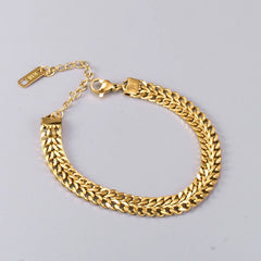 Lucky Elephant Charm Wristband Unisex Gold Plated 7 Inches Long Boho Jewelry Minimalist Daily Accessory Sweet Gift for Birthday Christmas Holidays