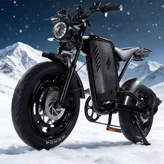 20-inch 4.0 sand fat tire E-Bike, 500W motor 48V30AH large capacity battery electric bicycle, snow off-road scooter