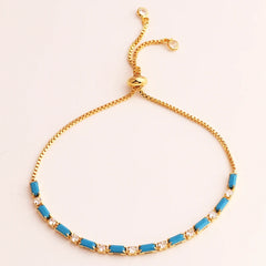 14K gold-plated bracelet Square link jointed chain  Punk hip-hop style men's and women's universal bracelet  Golden tone fashionable accessory waterproof women's bracelet