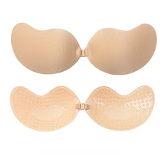 PUFF Adhesive Bra – No.1 Push-up Sticky Bra, Waterproof & Sweat-proof Invisible Bra, Reusable Silicone Adhesive Bra for Women, Includes Storage Board & Replaceable Pads