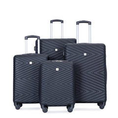 4-teiliges Hartschalenkoffer-Set, leicht, mit TSA-Schloss und Spinner-Rädern, Blau