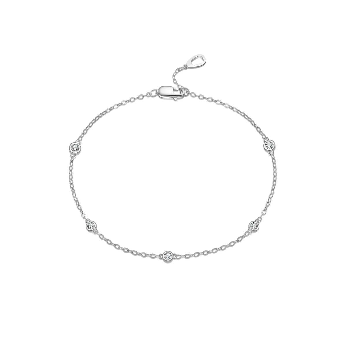 PAVOI Bracelet de cheville délicat à maillons plaqué or 14 carats pour femme - Bijoux de cheville réglables