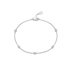 PAVOI Bracelet de cheville délicat à maillons plaqué or 14 carats pour femme - Bijoux de cheville réglables