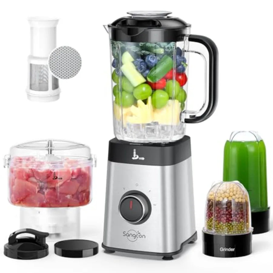 Ganiza Professional Smoothie Blender 1100W Motor 25000 RPM 8 Auto Programs for Frozen Fruits Ice 64 oz Large 12-in-1 Countertop Blender Dishwasher Safe Multifunctional Juicer food processor nutribullet vitamix juicer machine