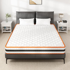 Hybrid Memory Foam and Spring Breathable Mattress, 2ft6/3/4/4ft6/5/6ft Orthopaedic Comfort, Pressure Relief and Hypoallergenic