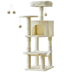 JHK Cat Tree Tall Multi Cat Climbing Tower With Natural Sisal Posts Indoor