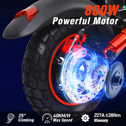 FREEBOY J01 E-Scooter 800W Powerful Motor 48V15AH Battery Max Speed 40KM/H Electric Scooter 10 Inch Tire for Adult City Escooter